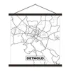 MuchoWow® Textilposter Detmold - Karte - Stadtplan 40x40 cm Produktbild-Vorschau 1