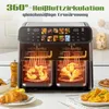 Heetluchtfriteuse 9L, dubbele kamer, airfryer 2000W met 2 Productafbeelding-voorbeeld 6