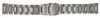 Gliederband Edelstahl Armband in silber, gebürstet, , 22 mm Produktbild-Vorschau 3