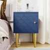 Set da 2 comodini, tavolini da comodino, blu navy, tavolini Anteprima dell’immagine prodotto 5