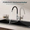 FORIOUS Flexible Küchenarmatur Edelstahl 360° Drehbar Produktbild-Vorschau 2