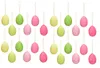 24er Set Deko Eier Hängedeko Ostern Rosa Gelb Grün Pink Produktbild-Vorschau 3