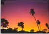 Leinwandbild rosa himmel und palmen 100x70 cm Feeby lila Produktbild-Vorschau 3