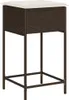 vidaXL 5-tlg. Gartenbar-Set mit Kissen Braun Poly Rattan Produktbild-Vorschau 4