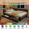 INONEFT Gestoffeerd bed 140x200 cm met LED-verlichting en Productafbeelding-voorbeeld 4