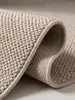 Teppich Beige rund Kante Rückseite Produktbild-Vorschau