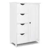 VOUNOT® Armoire de salle de bain avec 4 tiroirs & 1 porte Voir les images du produit 1