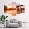 5-teiliges leinwandbild landschaft in japan 100x70 cm Feeby Produktbild-Vorschau 2
