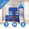 Homestyle4u Hochbett 90x200 mit Rutsche Turm Tunnel Produktbild-Vorschau 3