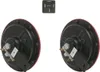 Two car horns and a relay are shown against a white background. Podgląd zdjęcia produktu