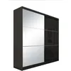 BEAUTYSOFA | Kleiderschrank 200 cm VIVA II Schwarz, Schrank Produktbild-Vorschau 2