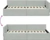 vidaXL Rohový rám postele s čelem světle šedý 100 cm x 200 Náhled obrázku produktu 8