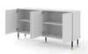 Cassettiera SHERWOOD 4D 180 cm BIANCA OPACO fronti fresati Anteprima dell’immagine prodotto 3