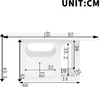 A diagram showing the dimensions of a white table. Produktbild-Vorschau