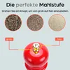 Salz und Pfeffermühle Set Hochglanz Rot 22 cm - Akazienholz Produktbild-Vorschau 4