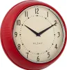 LS-LebenStil Nostalgische Metall Wanduhr Rot 23cm Rund Produktbild-Vorschau 1