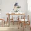 vidaXL Esstisch 110x50x76 cm Massivholz Akazie Produktbild-Vorschau 2