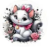 Okrągły dywan Aristocats 120cm - Kitty Marie 2 Podgląd zdjęcia produktu 1