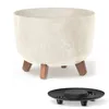 A planter pot with three legs and a separate drainage tray. Produktbild-Vorschau
