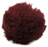 2 Bommeln / Wollbommeln / Pompon, 7cm merlot weinrot dunkelrot Produktbild-Vorschau