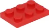 A single red Lego brick with two rows of three studs. Podgląd zdjęcia produktu