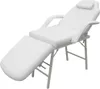 vidaXL Kosmetikstuhl Tragbar Kunstleder 185×78×76 cm Weiß Produktbild-Vorschau 5