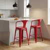 barhocker hocker mit metallrückenlehne und armlehnen im Produktbild-Vorschau 2