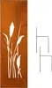 A metal garden decoration with a pampas grass design and two metal ground stakes. Produktbild-Vorschau