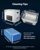 Diagrams and dimensions of an ultrasonic cleaner and its basket. Podgląd zdjęcia produktu