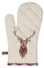 Clayre & Eef Ofenhandschuh 18x30 cm Beige Rot Baumwolle Produktbild-Vorschau 1