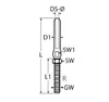 Gewindeterminal mit Mutter, rechts M14, DS-Ø 7mm, Produktbild-Vorschau 2