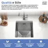 ANW HOME Lavello Cucina sottotop 37x45 cm acciaio inox 1 Anteprima dell’immagine prodotto 7