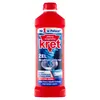 A red bottle of drain cleaner with a label showing a swirling vortex and text. Náhled obrázku produktu