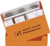 An orange plaster dispenser filled with bandages, shown at an angle. Náhled obrázku produktu