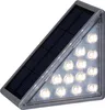 A triangular solar-powered light with multiple LEDs. Produktbild-Vorschau