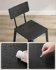 A collage showing a black bar stool and close-ups demonstrating its water resistance and scratch resistance. Náhled obrázku produktu