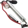 A bicycle pump with a pressure gauge and hose, shown against a white background. Voir les images du produit