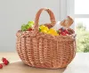 Einkaufskorb mit Zopfrand aus Weide, natur, Weidenkorb, Produktbild-Vorschau 1