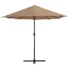 vidaXL Sonnenschirm mit Aluminium-Mast 460x270 cm Taupe Produktbild-Vorschau 3