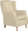 Max Winzer Ohrenbackensessel Lorris - Flachgewebe beige - Produktbild-Vorschau 1