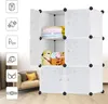 XINZI 6-boxová kombinovaná skriňa biela - DIY zásuvná Náhľad obrázku produktu 3