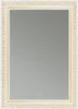 A rectangular mirror with an ornate white and gold frame. Produktbild-Vorschau