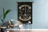 MuchoWow® Wandteppich Wandbehang Totenkopf - Hut - Retro - Produktbild-Vorschau 5