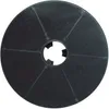 A black circular filter with a central cutout and radiating lines. Voir les images du produit