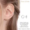 Kleine Draht-Creolen Ohrringe aus 925 Silber (8 mm) Produktbild-Vorschau 2