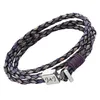 Antik Pazifik Unique Lederarmband mit Stahlverschluss Produktbild-Vorschau 1