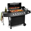 Mocny grill gazowy LEHMANN VEGAS BLACK 6+1 żeliwny ruszt Podgląd zdjęcia produktu 2