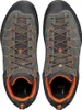 Zustiegsschuhe "Crux" von Scarpa in Grau mit orangefarbenen Akzenten und Schnürung. Voir les images du produit