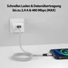 USB-A auf iPhone Nylon Kabel Typ A Ladekabel für iPhone - Produktbild-Vorschau 4