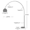SalesFever Bogenlampe 208 cm | höhenverstellbar | Ø Produktbild-Vorschau 6